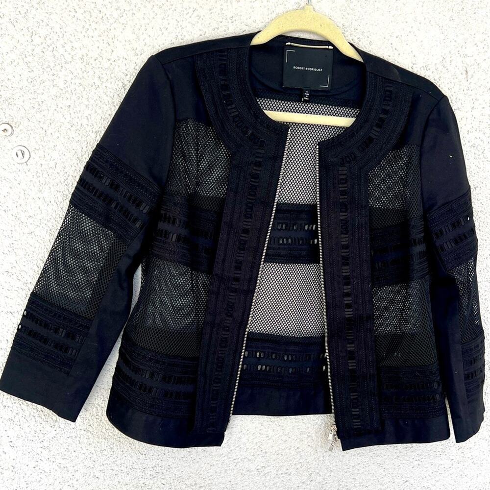 NWOT Robert Rodriguez jacket with mesh design size 4